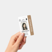 Moderner Personalisierter Firmenmitarbeiter Brown Ausweis (Handheld)