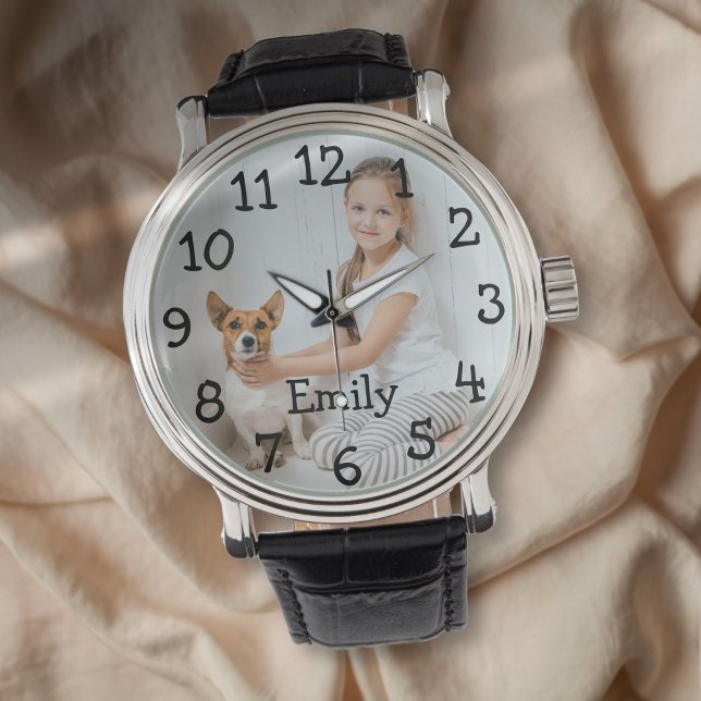 Moderner Personalisierter Foto Armbanduhr (Modern Personalized Photo Name Watch)