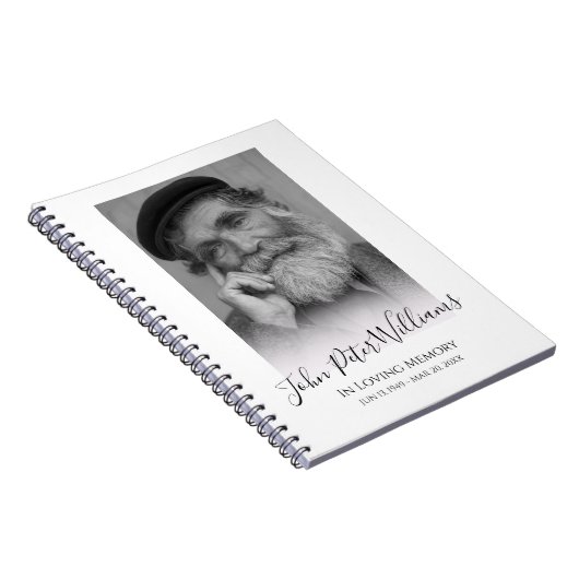 Moderner Personalisierter Foto-Gedenkgast Notizblock (Rechte Seite)