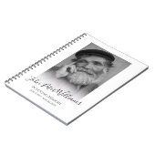 Moderner Personalisierter Foto-Gedenkgast Notizblock (Linke Seite)