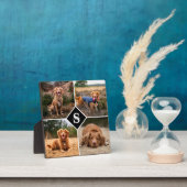 Moderner Personalisierter Fotolack-Monogramm-Begle Fotoplatte (InSitu)