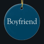 Moderner Personalisierter Freund definiert Spaß bl Keramik Ornament<br><div class="desc">Personalisieren Sie für Ihren speziellen Freund,  um ein einzigartiges Geschenk zu schaffen. Eine perfekte Art,  ihm zu zeigen,  wie phantastisch er jeden Tag ist. Entwickelt von Thisisnotme©</div>