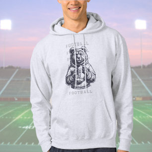 Moderner personalisierter Fußball-Bär Hoodie