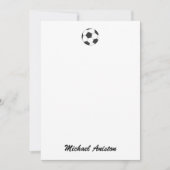 Moderner Personalisierter Fußballball Feiertagskarte (Vorderseite)