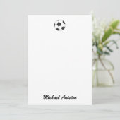 Moderner Personalisierter Fußballball Feiertagskarte (Stehend Vorderseite)