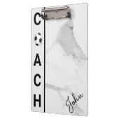 Moderner Personalisierter Fußballtrainer Weißer Ma Klemmbrett (Links)