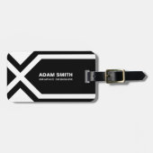 Moderner personalisierter gepäckanhänger (Vorderseite horizontal)
