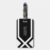 Moderner personalisierter gepäckanhänger (Rückseite vertikal)