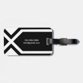 Moderner personalisierter gepäckanhänger (Rückseite horizontal)