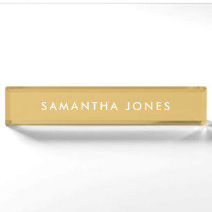 moderner Personalisierter Gold Namensplakette