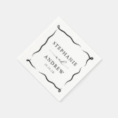 Moderner Personalisierter Hochzeitcocktail Napkins Serviette (Ecke)