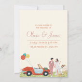 Moderner personalisierter Hochzeitsinvit Einladung (Vorderseite)