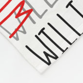 Moderner Personalisierter Individuelle Name in Bla Fleecedecke (Ecke)