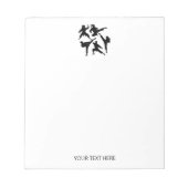 Moderner Personalisierter Karate / Taekwondo / Jud Notizblock (Vorderseite)