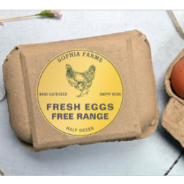 Moderner Personalisierter Landbesitzer Name Golden Runder Aufkleber