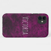 Moderner Personalisierter Lila Marmor Case-Mate iPhone Hülle (Rückseite (Horizontal))