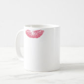 Moderner personalisierter Lippenstift-Skoffe Kaffeetasse (Vorderseite Links)
