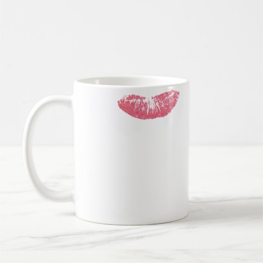 Moderner personalisierter Lippenstift-Skoffe Kaffeetasse (Links)
