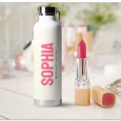 Moderner Personalisierter Makeup-Künstler Name Ros Trinkflasche