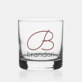 Moderner Personalisierter Monogram Cocktail Trinkb Whiskyglas (Vorderseite)