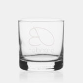 Moderner Personalisierter Monogram Cocktail Trinkb Whiskyglas (Rückseite)
