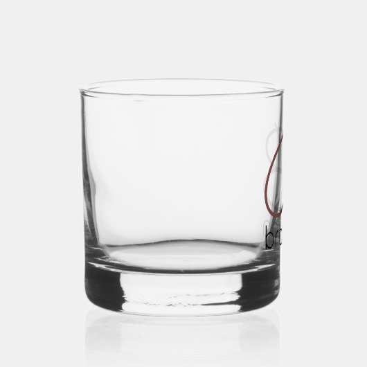 Moderner Personalisierter Monogram Cocktail Trinkb Whiskyglas (Rechts)