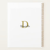 Moderner Personalisierter Monogramm-Foto-Planer Planer (Rückseite)
