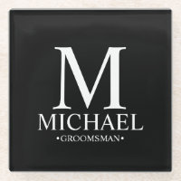 Moderner Personalisierter Monogramm- und Name-Trau