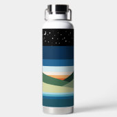 Moderner Personalisierter Nachthimmel - Textweiß h Trinkflasche (Rückseite)