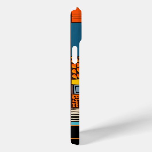 Moderner Personalisierter Name afrikanischer Print Case-Mate iPhone Hülle (Rückseite / Rechts)