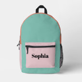 Moderner Personalisierter Name Bedruckter Rucksack (Vorderseite)