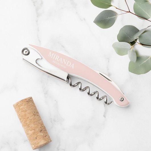 Moderner Personalisierter Name Bridesmaid Kellnermesser