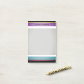 Moderner Personalisierter Name Cool Niedlich Post-it Klebezettel (Auf Schreibtisch)