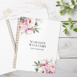 Moderner Personalisierter Name der Aquarellblume Planer<br><div class="desc">Erstellen Sie Ihren eigenen personalisierten Planer mit Namen und Aquarellblumen-Design</div>