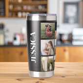 Moderner Personalisierter Name der Fotosammlung Thermobecher