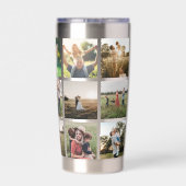 Moderner Personalisierter Name der Fotosammlung Thermobecher (Rückseite)