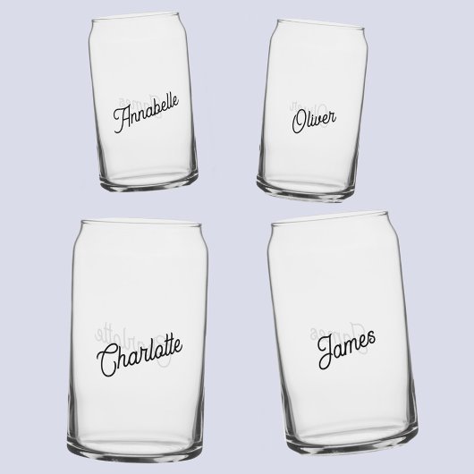 Moderner Personalisierter Name Dosenglas