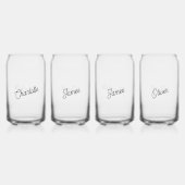 Moderner Personalisierter Name Dosenglas (Hinten)
