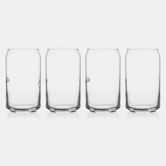 Moderner Personalisierter Name Dosenglas (Links)