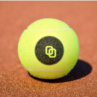 Moderner Personalisierter Name Eleganter gelber Fa Tennisbälle