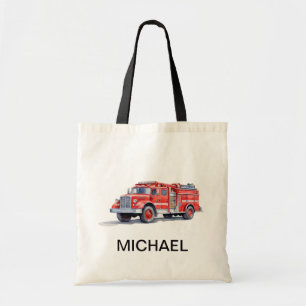 Moderner Personalisierter Name für den Rotfeuerzug Tragetasche