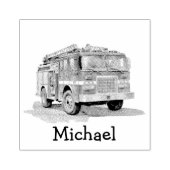 Moderner Personalisierter Name für Feuerwehrfahrze Gummistempel (Prägung)