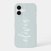 Moderner Personalisierter Name für gezeichnete Skr iPhone 16 Hülle (Rückseite)