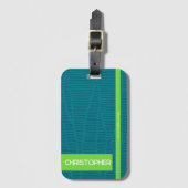 Moderner Personalisierter Name Gepäckanhänger (Vorderseite Vertikal)