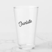 Moderner Personalisierter Name Glas (Vorderseite)