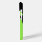 Moderner Personalisierter Name Grün/Schwarz Case-Mate iPhone Hülle (Rückseite / Links)