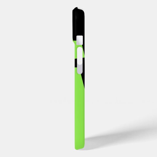 Moderner Personalisierter Name Grün/Schwarz Case-Mate iPhone Hülle (Rückseite / Links)