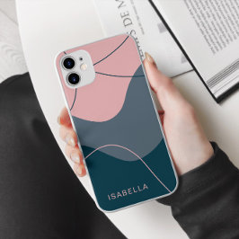 Moderner Personalisierter Name iPhone 15 Pro Max Hülle