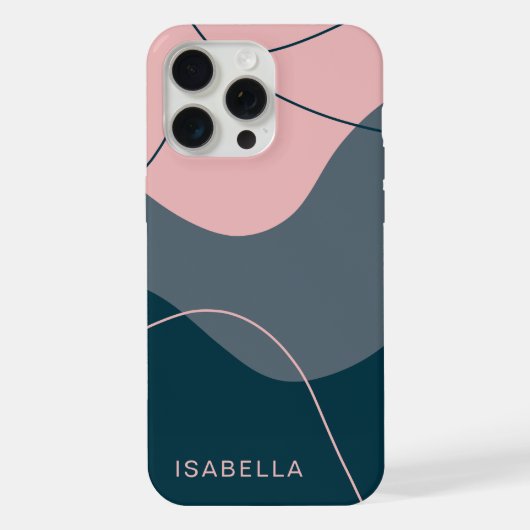 Moderner Personalisierter Name iPhone Hülle (Rückseite)