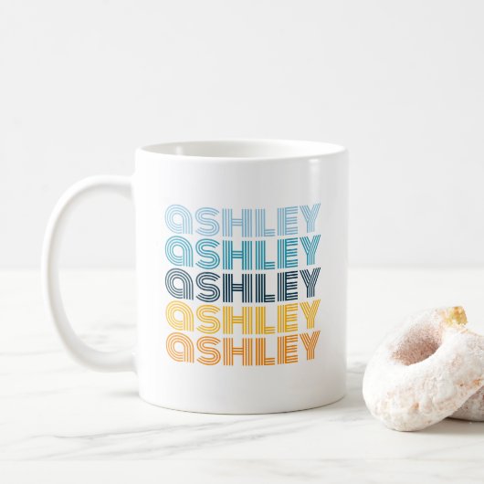 Moderner Personalisierter Name Kaffeetasse (Mit Donut)